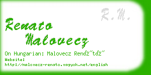 renato malovecz business card